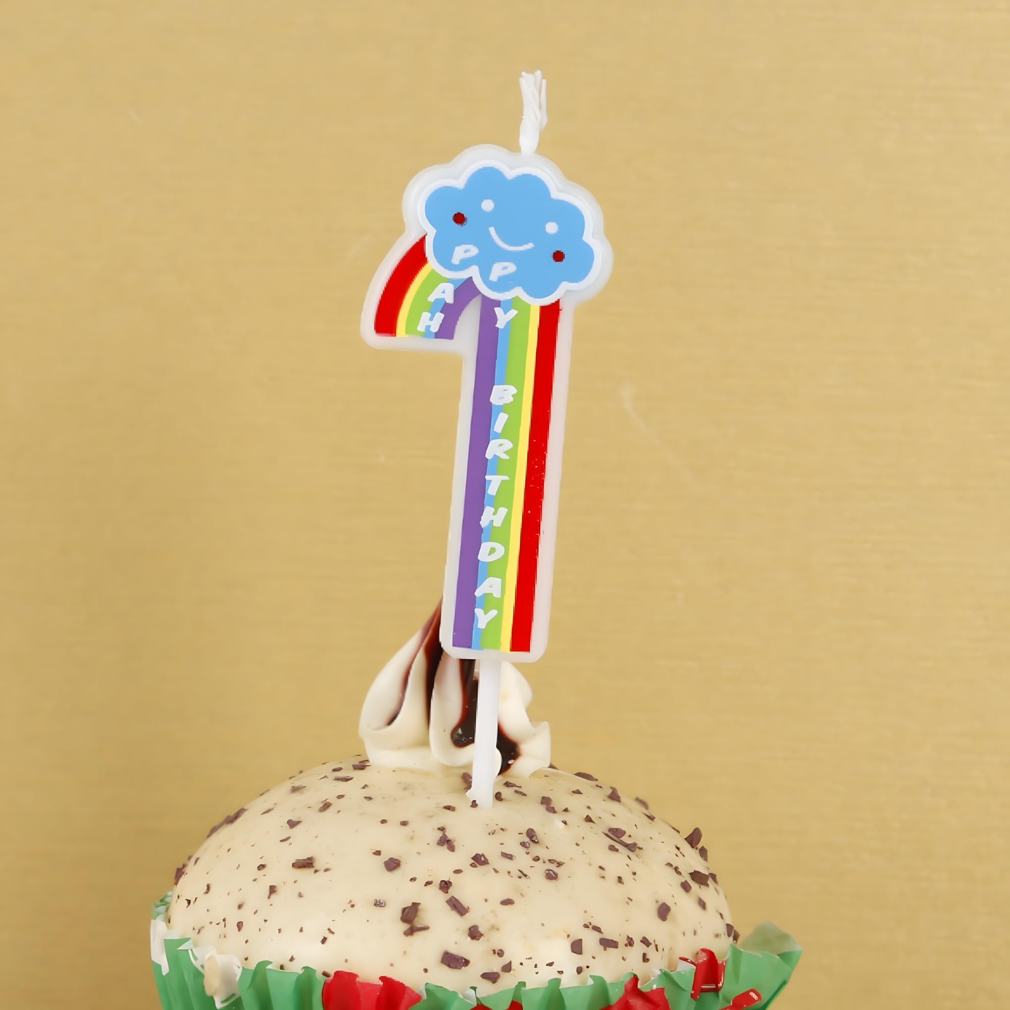 Juzfun Birthday Candles for Kids Number 1 Shower Party Unicorn Cake Topper Decoration First Wedding Anniversary Size - Height 5 CM x Width 3 CM