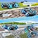 Eulogia RC Stunt Car with RGB Lights, 360° Drift & Rotation, All-Terrain Remote Control Car, Extra 2 Rechargeable Batteries, Spray, One-Key Demo, Gift for Kids Ages 5-12 (Blue)