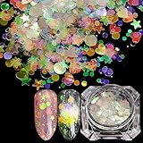  1 Box AB Farbe Nail Art Glitter Mix Herz Stern Mond Meerjungfrau Acryl Pailletten Holo Form Sparkle Tip Nägel Kunst Dekoration SA678-05