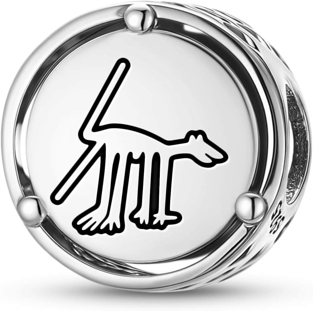 925 Sterling Silver Nazca lines The Labyrinth Charms for Bracelets & Necklaces Pendants Beads Jewelry Fit Pan Bracelet Charm Ethnic Cultural Symbols Gifts for Women