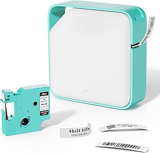 D1600 Label Makers, Portable Easy to Use Label Maker Machine with Tape, Bluetooth Mini Label Printer, Inkless Handheld Multiple Icons Labeler for Home School Office Organizing, Rechargeable