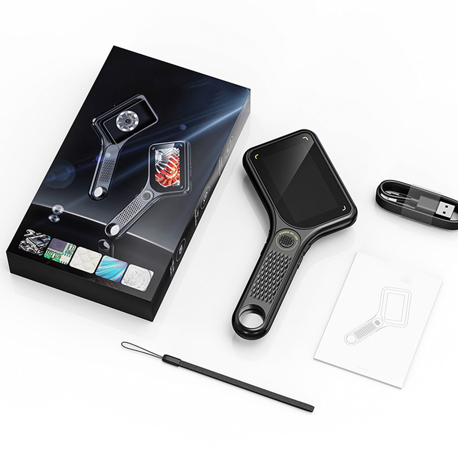 Mikroskop cyfrowy o wysokiej rozdzielczości 7,5 cm ręczny lupa narzędzie do podłączenia USB do laboratorium i użytku domowego ustawienie klasy ręczny mikroskop cyfrowy ze światłem LED