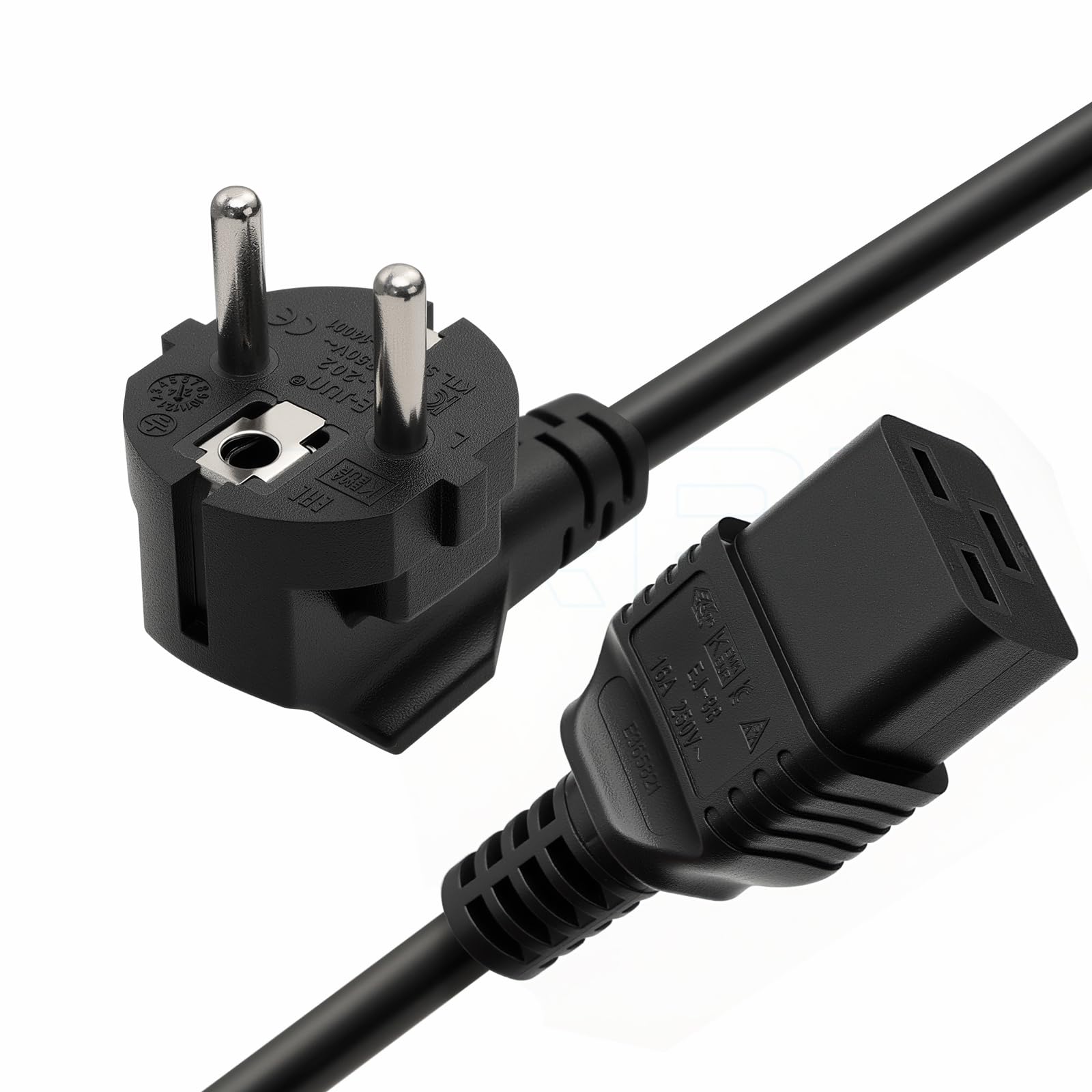 Europe Schuko Plug CEE 7-7 Plug 16A 250V to IEC 60320 C19 Power Cord for Servers | PDU| PC Computers| Monitors