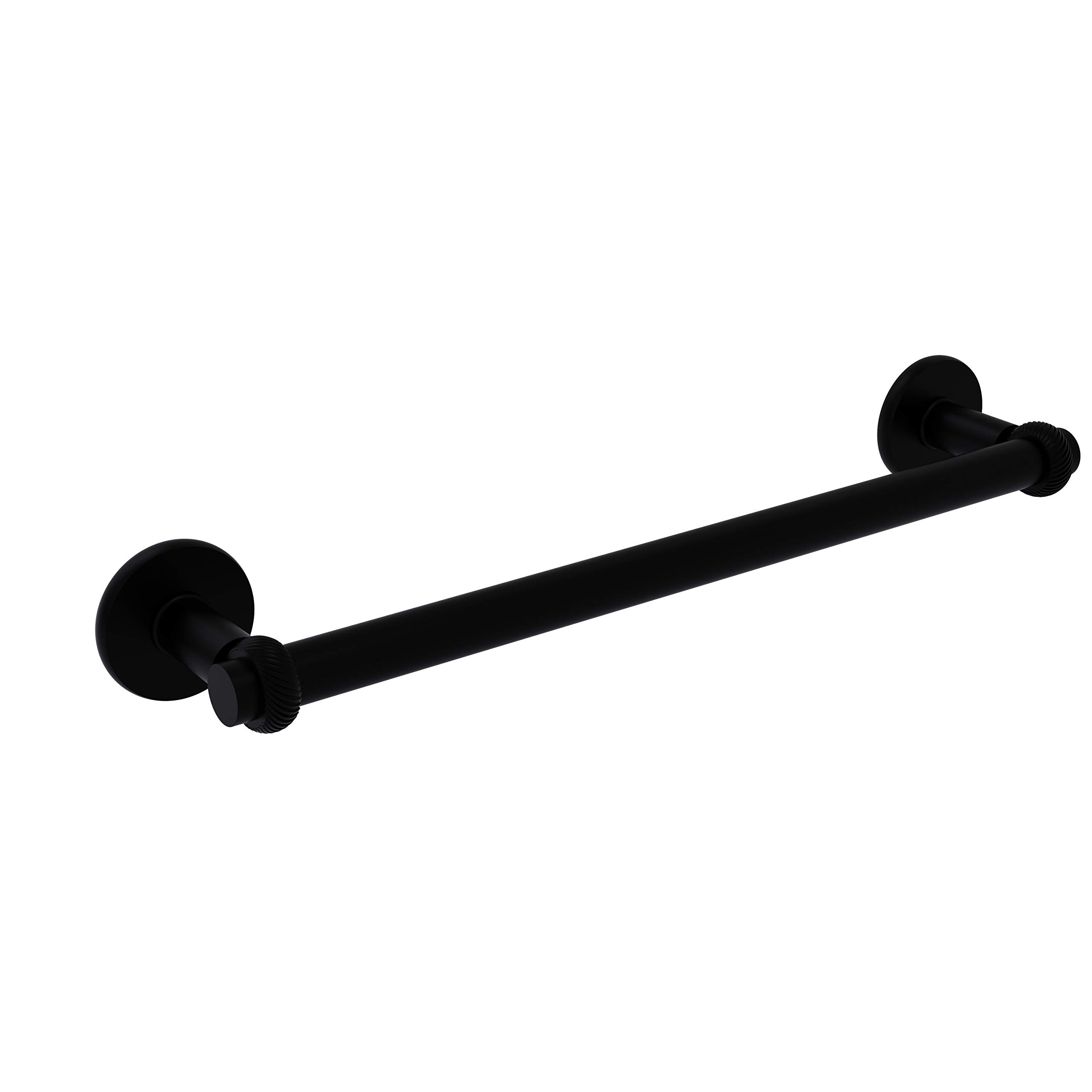 Photo 1 of Allied Brass 2051T/36-BKM Continental Collection 36 Inch Twist Detail Towel Bar, 36-Inch, Matte Black 36 Inch Matte Black