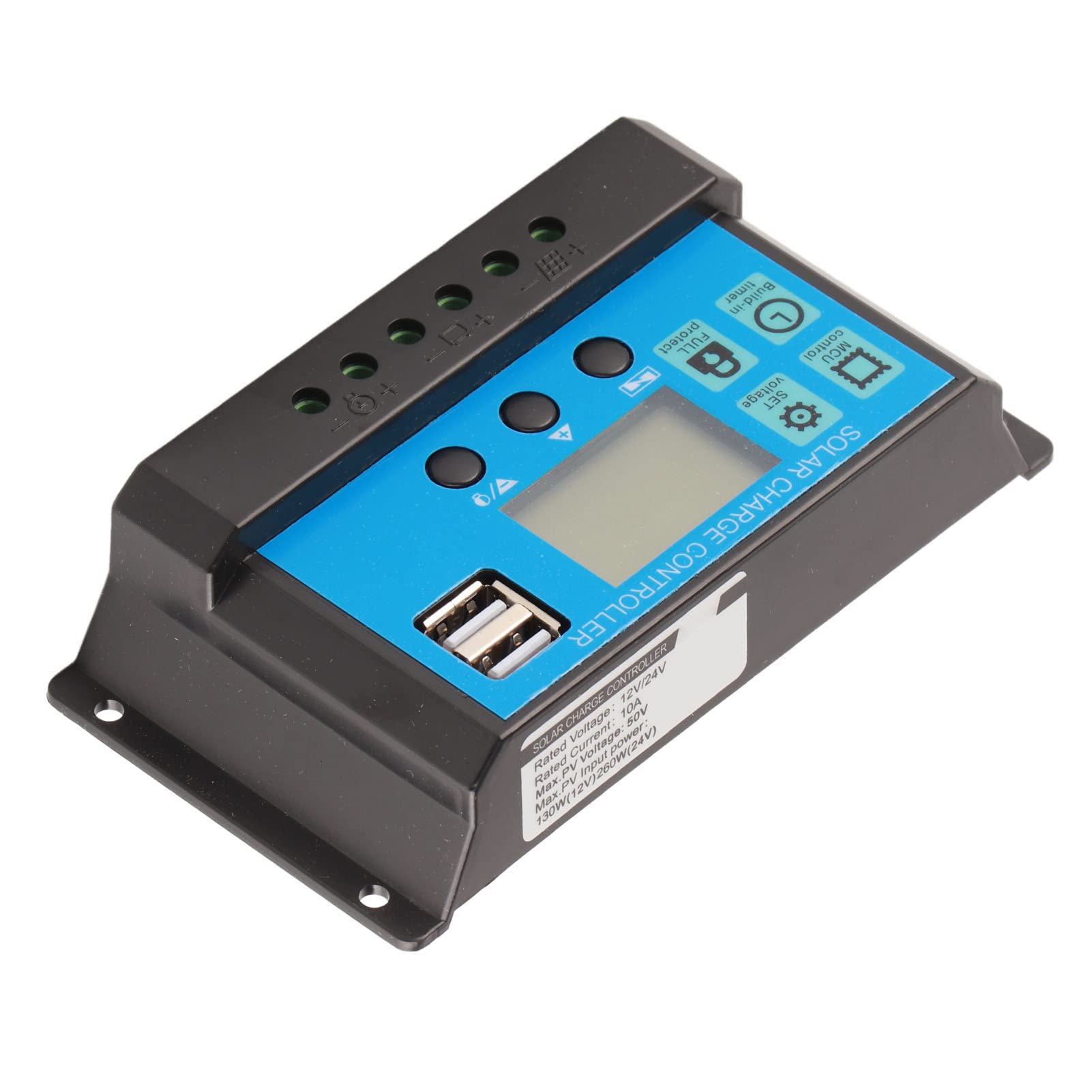 Intelligent Charge Controller, Circuit Protection Solar Panel Controller 2 Way MOS Tube 12V 24V LCD Display With Dual USB Output for LED Street Light (10A)-image-18