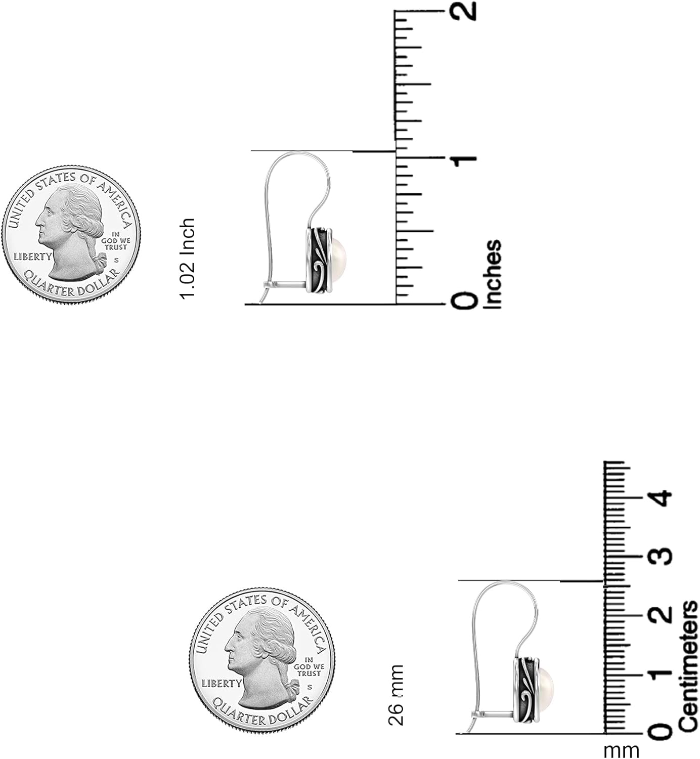 LeCalla 925 Sterling Silver Hammered Earrings for Women | Classic Handmade Textured Hammered Drop Dangle Earring Jewelry Gifts for Birthday Wedding Christmas - Image 5