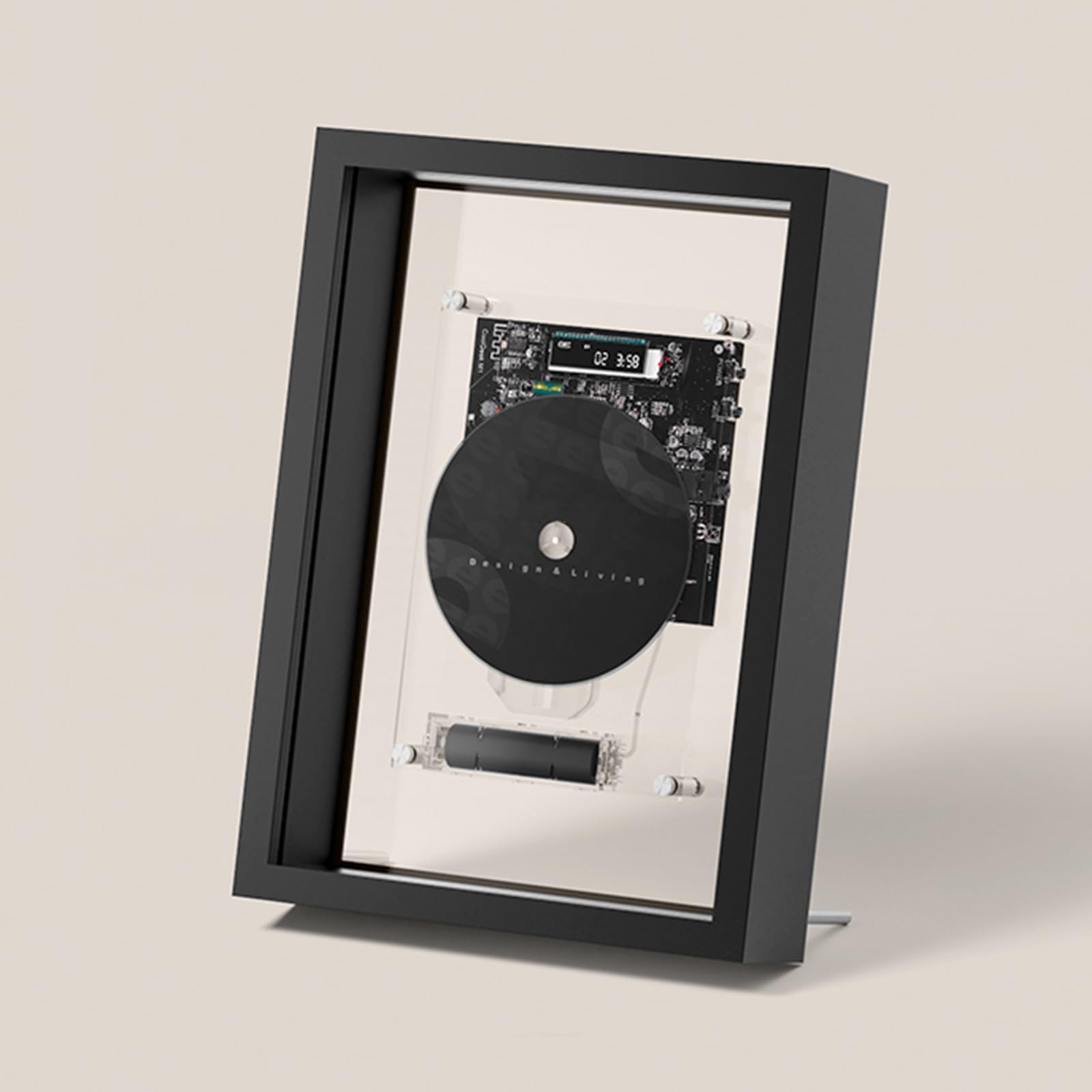 Lettore CD Da Parete, Cornice Decorativa Per Foto Musicali, Con Telecomando, Bluetooth 5.0/uscita AUX Da 3,5 Mm, Senza Altoparlanti, Per Casa/corridoio/ufficio/decorazione Da Parete