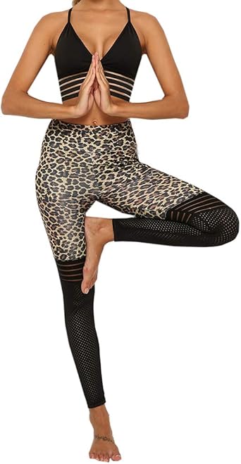 leopard mesh leggings