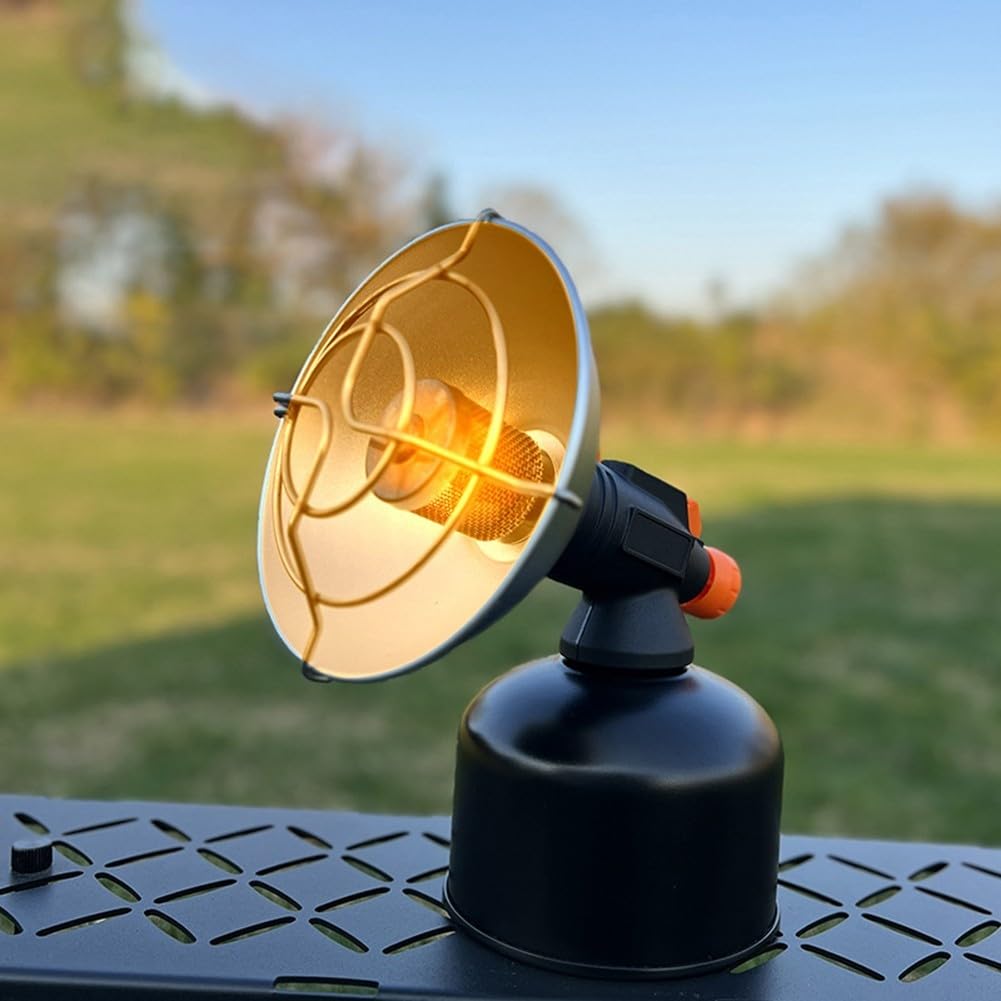 Calentador de propano portátil de 4300 BTU con encendido electrónico, estufa de camping de gas ajustable para caza, pesca, calefacción al aire libre (calentador de campamento)