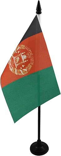 Miniatura 116 de Bandera de la bandera del Líbano de AZ, 3.9 x 5.9 in, bandera de escritorio libanesa, 5.9 x 3.9 in, barra y base de plástico negro