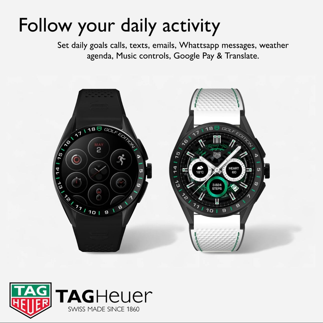 TAG Heuer GOLF EDITION GPSウォッチ Connected Calibre E5 45mm GPS Watch - Golf Edition | PGA TOUR