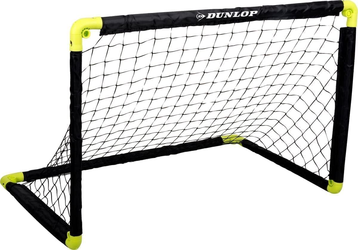 Dunlop Soccer Goal - Foldable - Kids Goals for Garden - Soccer Training Accessories for Indoor and Outdoor Use - Black/Yellow