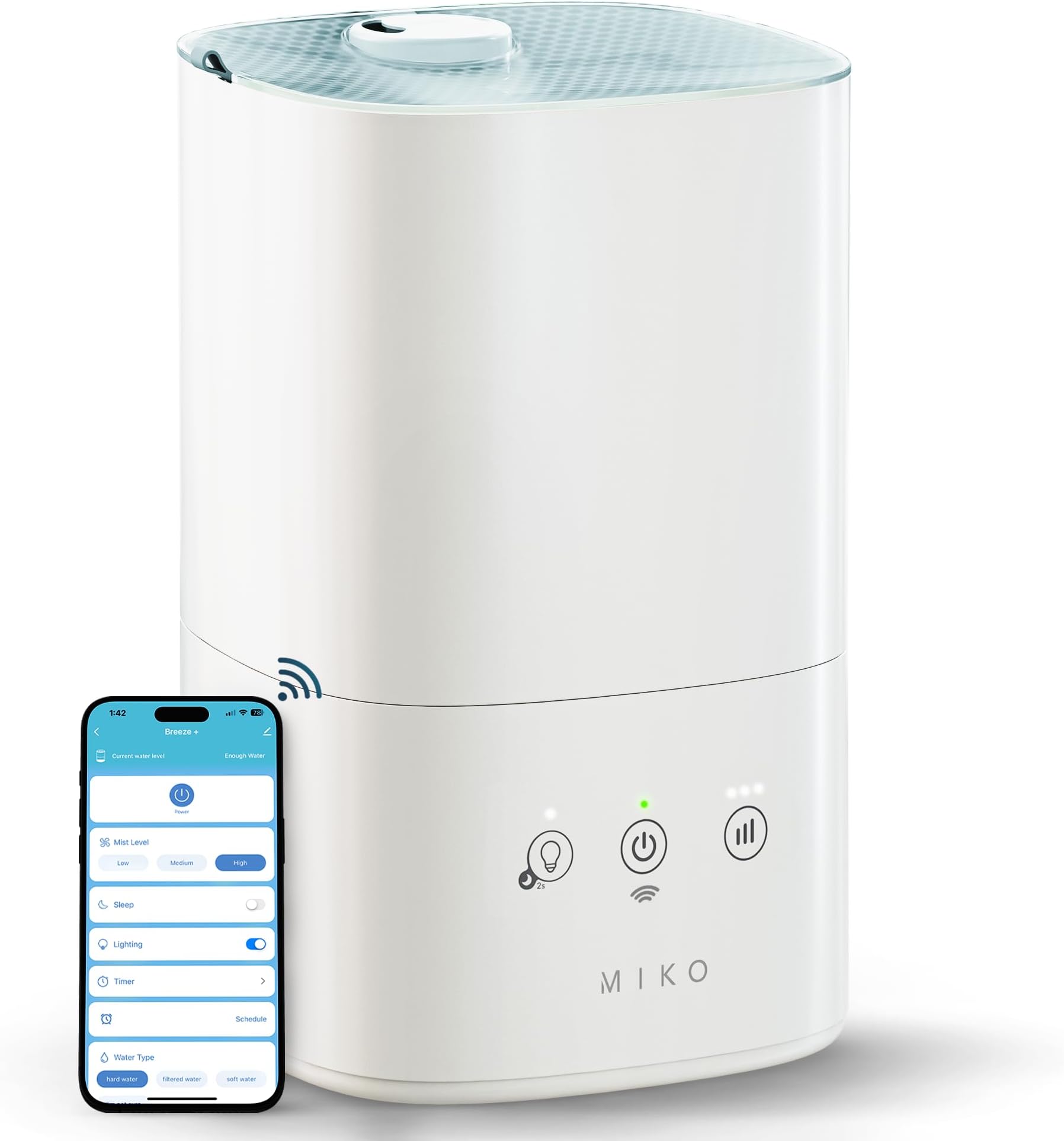 Amazon.com: MIKO Ultrasonic Humidifiers for Large Room & Bedroom- Water ...