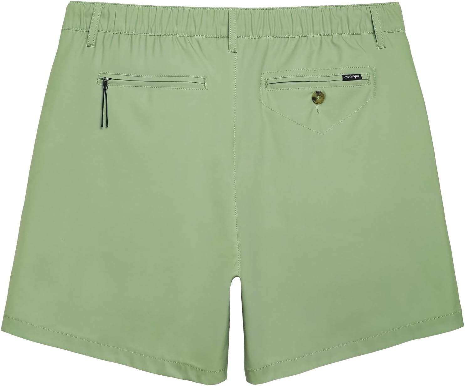 maamgic Mens Casual Shorts with Compression Liner 5/7 Inch Classic Fit Khaki Shorts