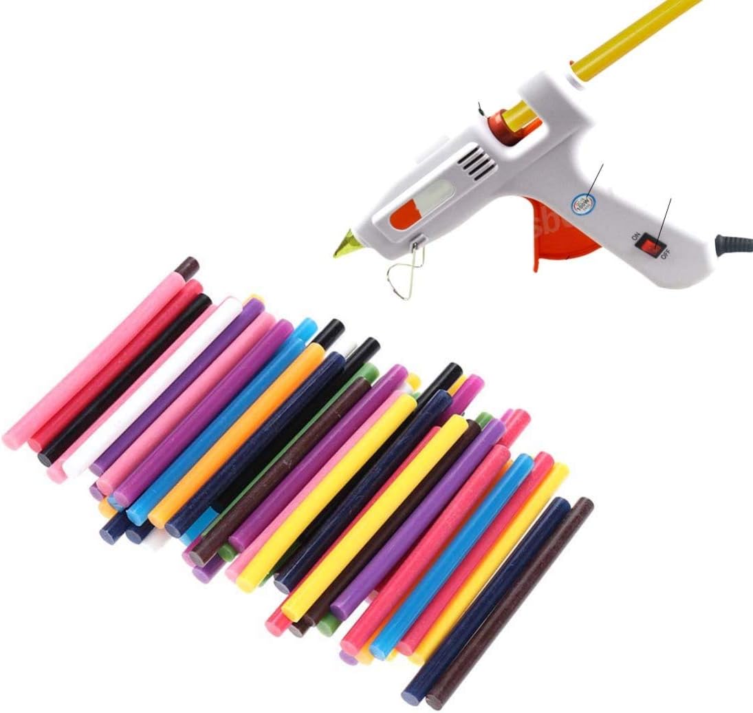 60pc Mixed Color Hot Melt Glue Sticks High Viscosity Adhesive for Crafts Projects and Household Repairs Fast Curing Compatible Standard Glue