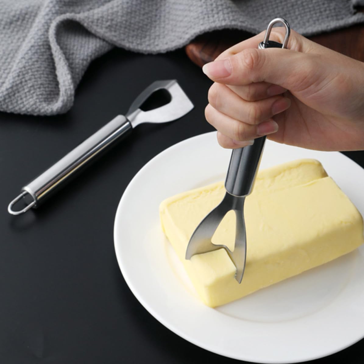 3pcs Butter Angle Cutter Stainless Steel Cheese Slicer Tool