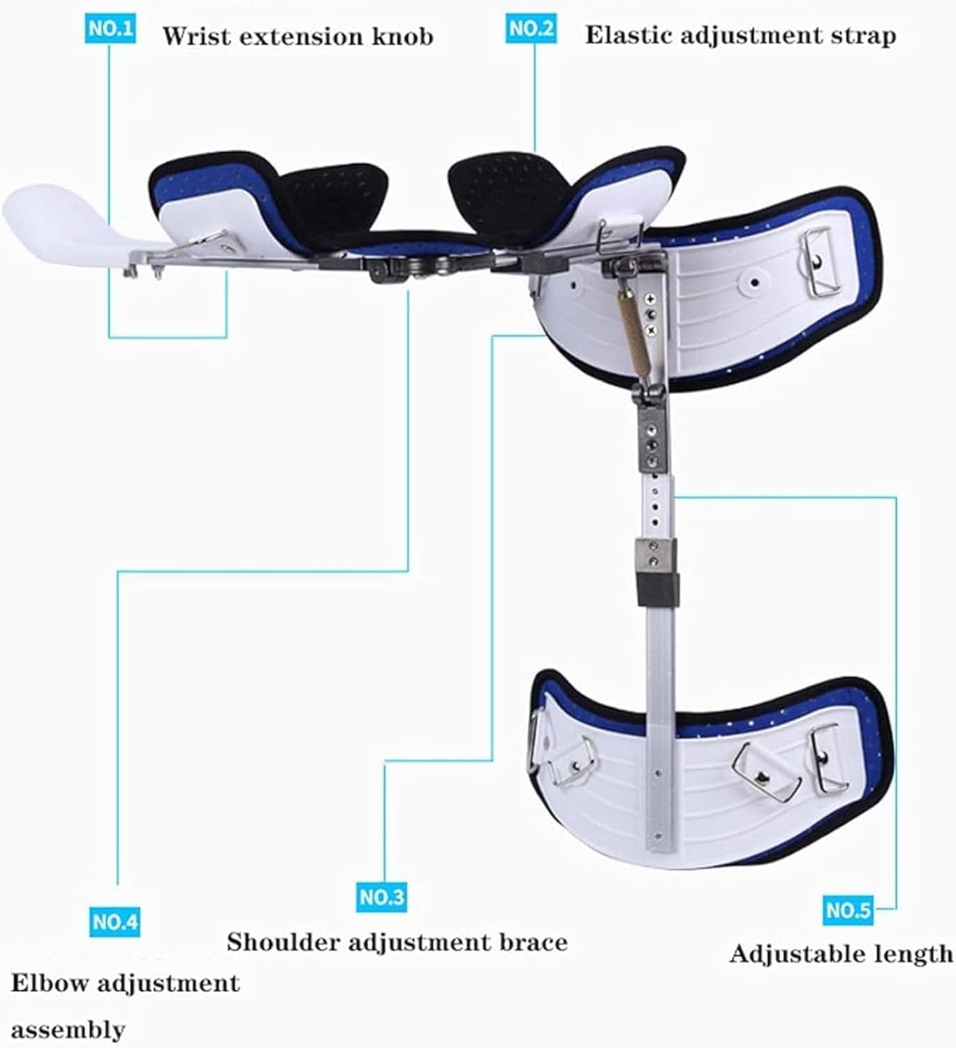 Shoulder Abduction Sling, Adjustable Shoulder Immobilizer with Support Strap, Comfortable Arm Brace for Shoulder Support, Dislocation, Sprains and Recovery