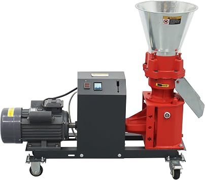 Chicken Feed Pellet Mill Machine,Animal Feed Pellet Machine with 4-Head Pressure Roller, Chicken Feeding Mill 4mm Grinder,Feeding Granulator 440LB/h,220V,3.5KW