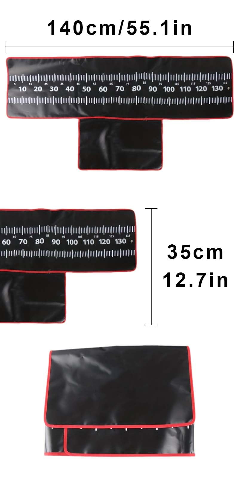 Faltbare Karpfenmatte,140*35cm,mit integriertem Maßband,Abhakmatte Angeln,Fisch abhakmatten,Abhakmatte mit maßband,Angeln Abhakmatte,Karpfen matte faltbare,Abhakmatten fischmatte,geeignet für Angler