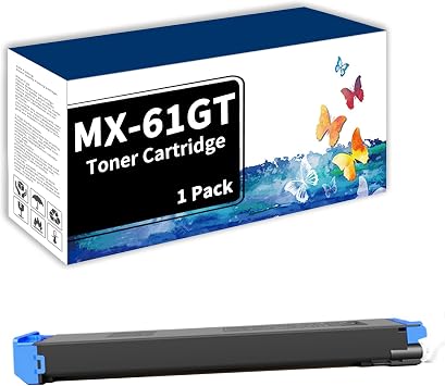 KROKII for Sharp MX-61GT Toner Cartridge Compatible for MX-2651/3051/3551/4051/3071/3571/4071/5051/6051/5071/6071 Printer 1 Cyan
