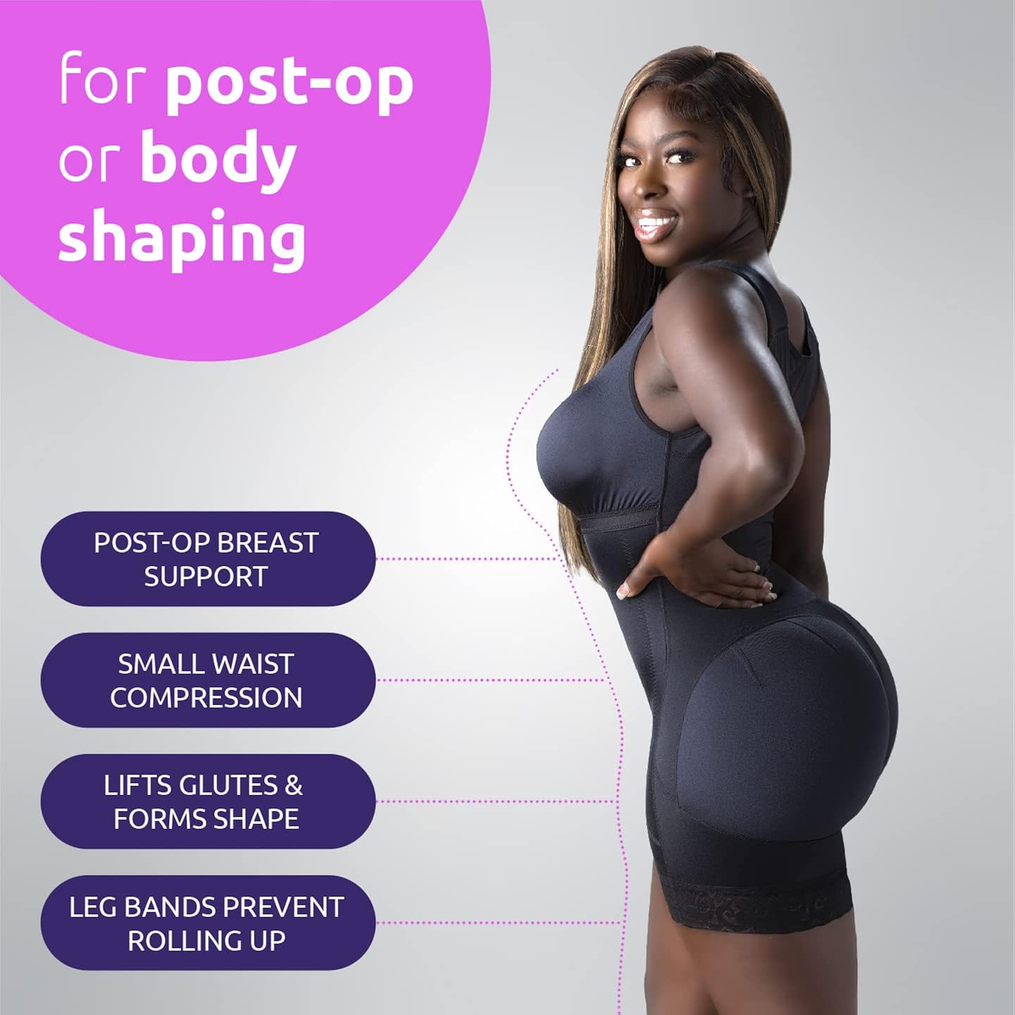 Miniatura 4 de Snatched Body - Womens Stage 2 Faja Colombians with Bra Shapewear - BBL Post Surgery Garment - Reductoras Moldeadoras