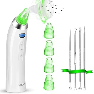 Blackhead Remover Vacuum Pore Cleaner - Electric Pore Vacuum Blackhead Comedone Acne Extractor,USB Rechargeable Face Blackhead Vacuum Whitehead Remover Tool Suction Device with 5 Adjustable Suction - coolthings.us