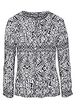 Turn-Up Ärmel Chiemsee Damen Bluse Woman 0, Black/White, M