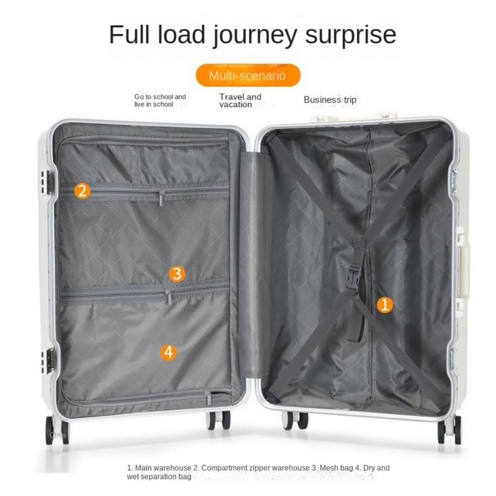 Koffer Multifunktionaler Frontöffnungs-Aluminiumrahmenkoffer, tragbarer 22-Zoll-Kabinenkoffer, Trolley-Koffer Koffer