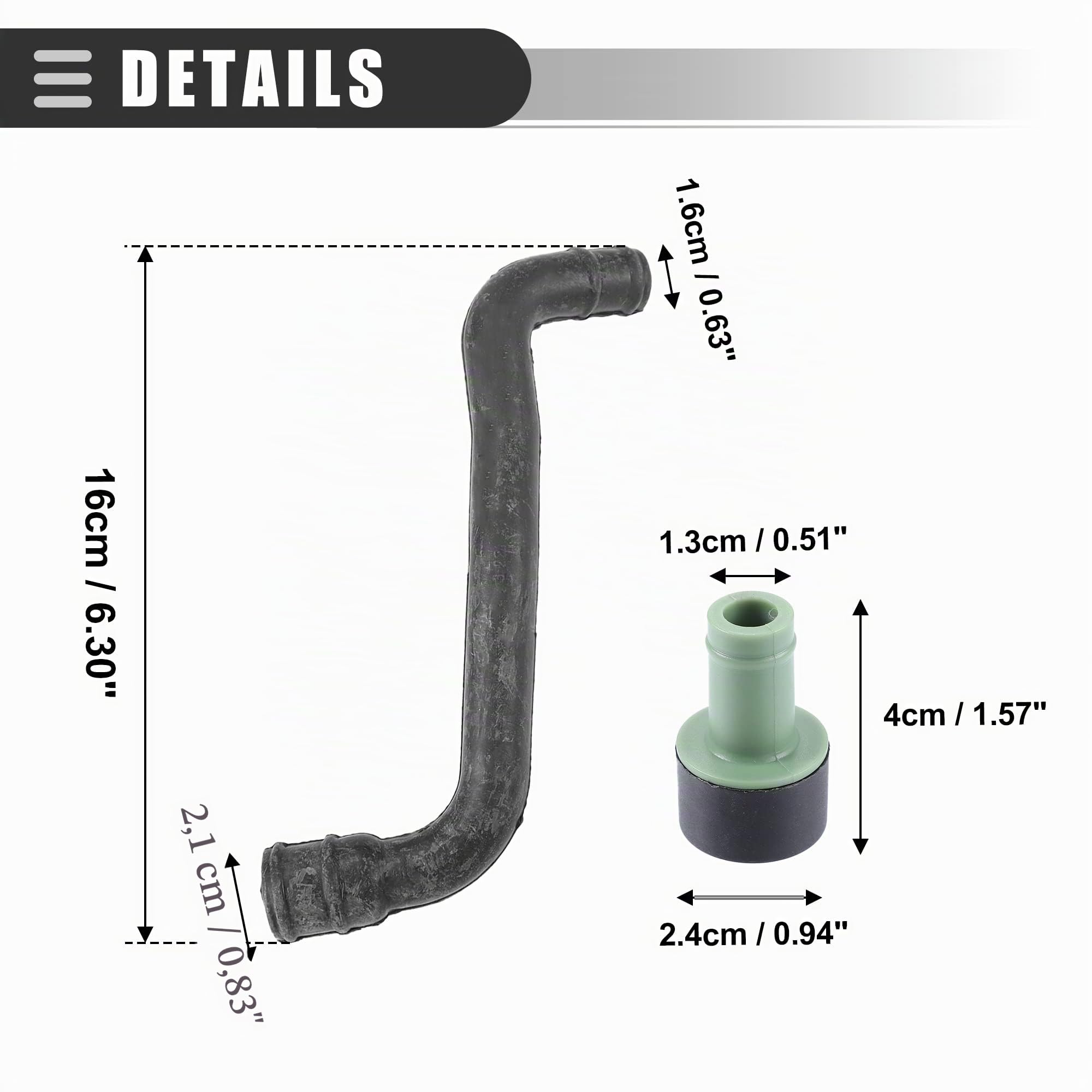X AUTOHAUX Crankcase Breather Tuyau Tuyau Valve Kit, pour Audi, Caoutchouc, 06A103213F