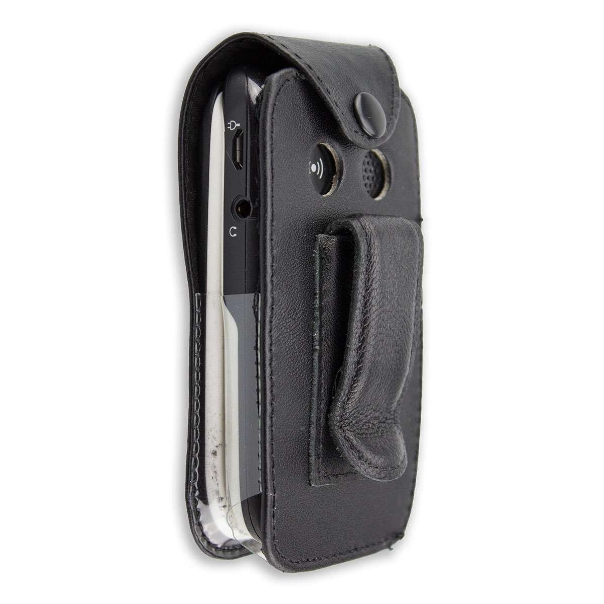 PU Leder Handyhülle Mit Wildleder-Optik Für Doro 8100 – Mit Kartenfächern, Magnetverschluss & Ständer