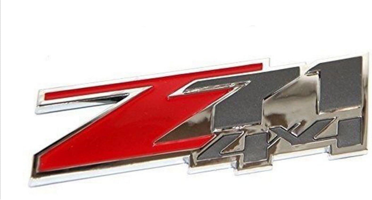 Red and Silver Color 3D z71 4x4 Emblem Badge ABS Logo Sticker For Chevrolet Chevy Silverado Sierra 2pcs/set