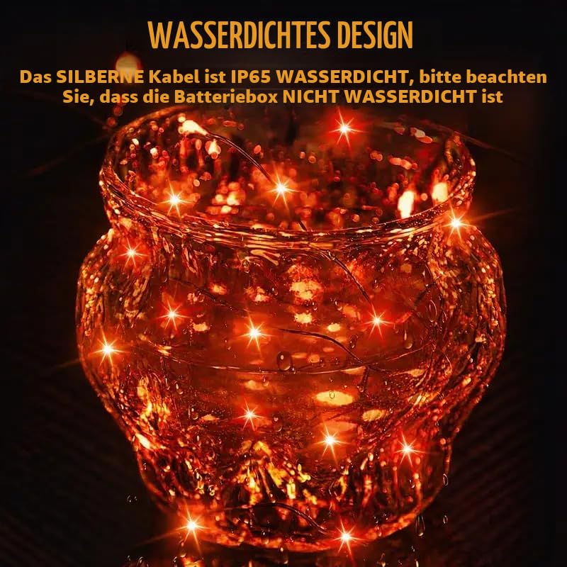 btfarm 12 Stück/3 Modi Lichterkette Batterie, 2M 20 LED Lichterkette Klein – Ansicht 4