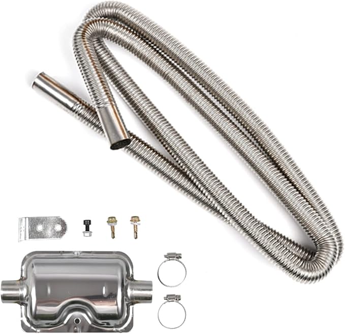 Exhaust Hose for Generator, 200CM Exhaust Hose Muffler Set 25mm