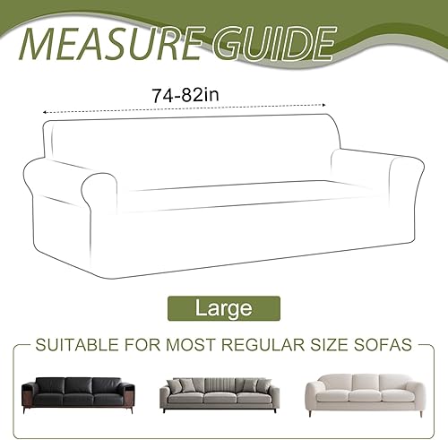 Miniatura 4 de ALIECOM Funda 100% impermeable para sofá de 3 cojines, funda para sofá apta para mascotas, lavable para perros, funda elástica con estampado,