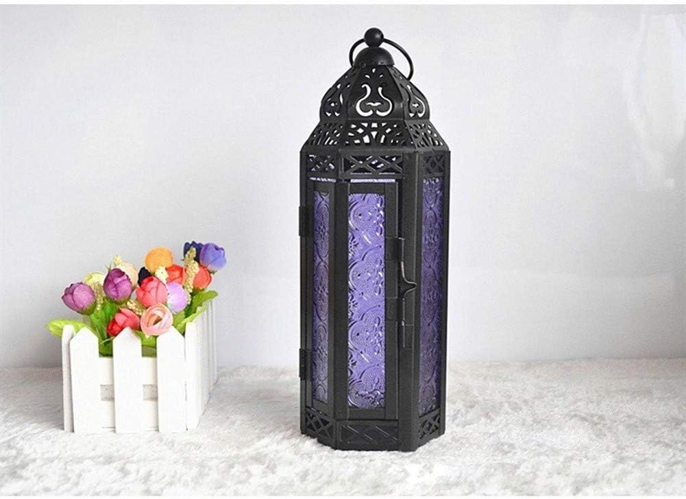 Light Lighting Chandelier Light Lamp Lighting Moroccan Lanterns Glass Metal Garden Candle Table/Hanging Lantern for Both Indoand Outdolight Lig/B
