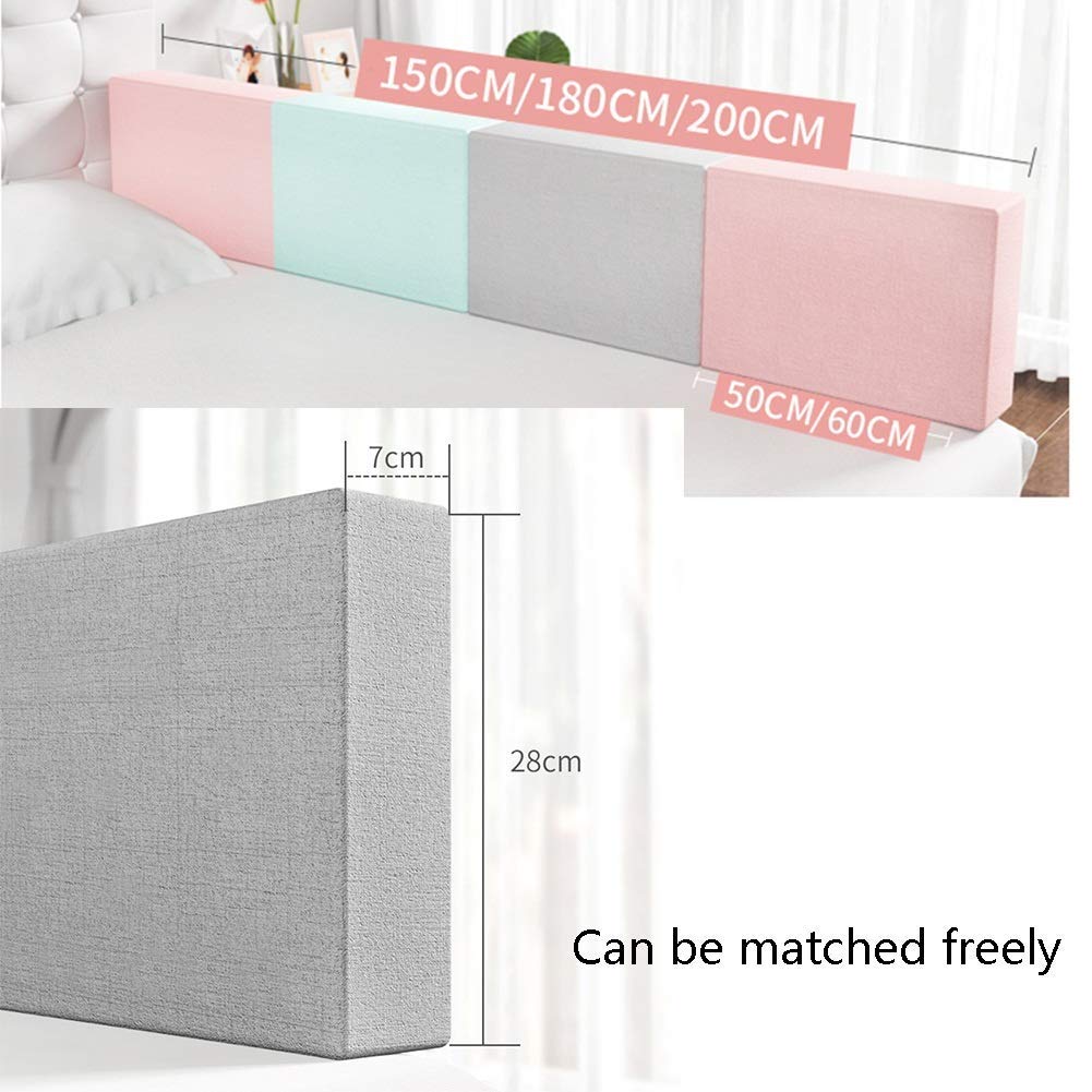Barandilla de Cama para niños pequeños, Protector de Cama de Espuma para bebés, Protector de Descanso portátil para mesita de Noche, para el hogar y Viajes (Color: Rosa, Tamaño: 60