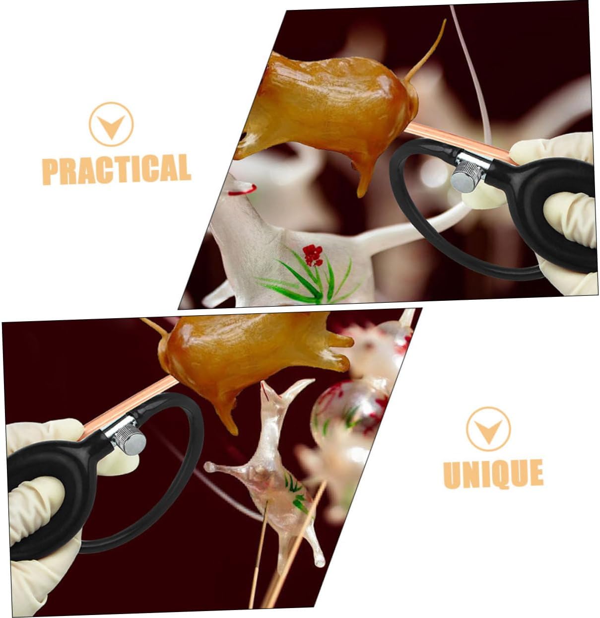 PRETYZOOM Candy Art Work Tool Sugar Blowing Pump Kits 3pcs Sugar Art Tools with Long Tube