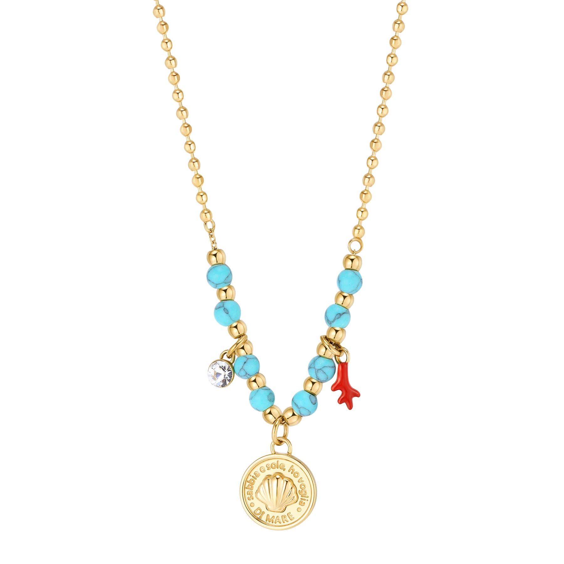 Brosway Collana Donna, Collana in Acciaio e Cristalli | Collezione Chakra - BHKL18