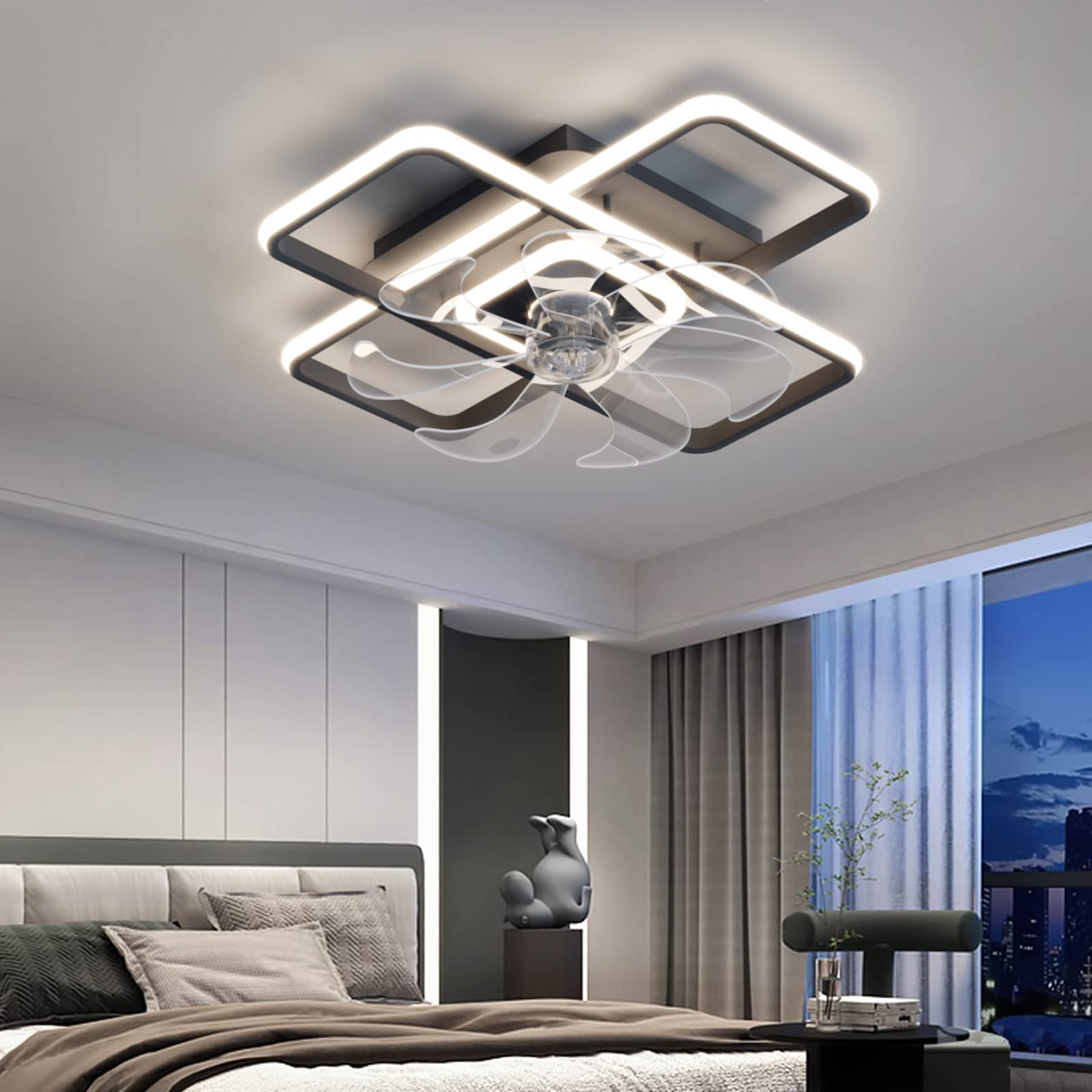 Square Ceiling Light Fixture Fan