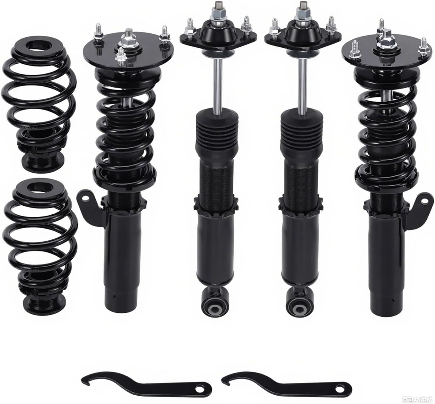 Coilover Spring Kits，Compatible With E46 3 Series 316i 320i 323i 325i 328i 330i Struts Adjustable Height Shock Absorber Front Rear