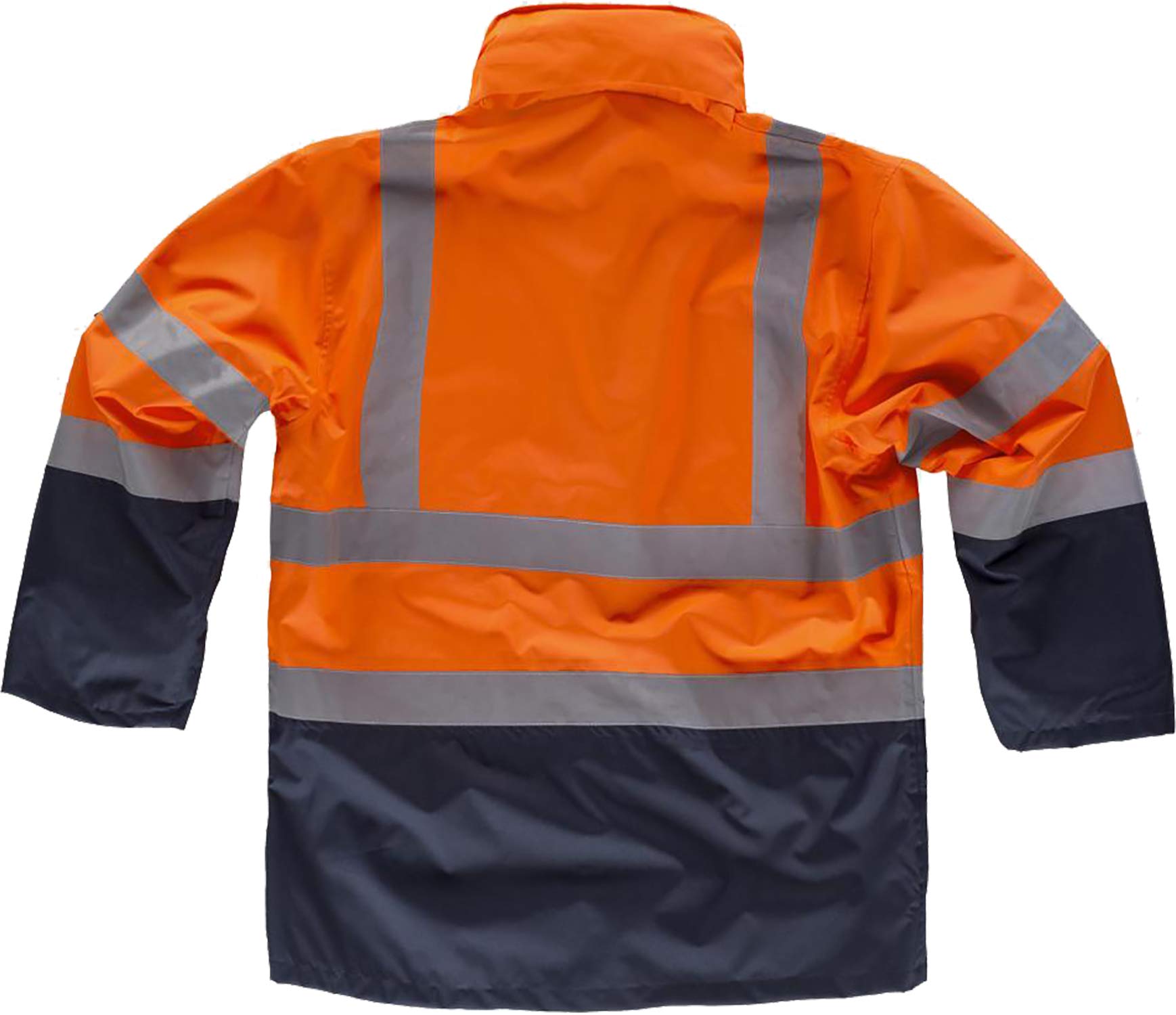 WORKTEAM Parka Convertible 4 en 1 Alta Visibilidad, Impermeable y con Chaqueta Interior Softshell Desmontable, Cintas Reflectantes, Protección Frío y Lluvia. Hombre