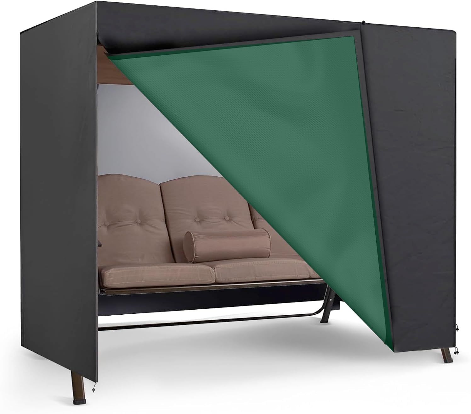 Hollywoodschaukel Abdeckung für 2,3,4-Sitzer, Schutzhülle wasserfest & Winddicht & UV-Schutz - reißfeste Plane Gartenschaukel & Schaukelbank - 210 x 150 x 150cm