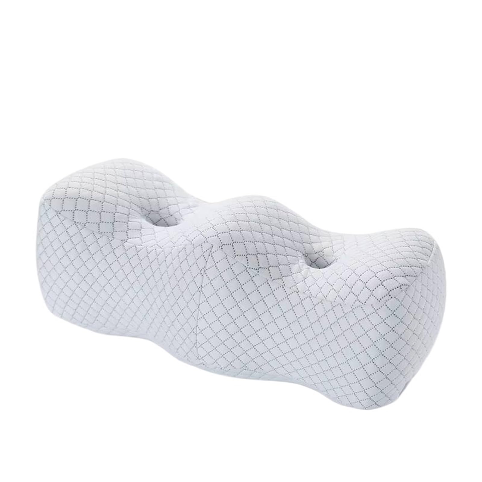IKLAAQETBXPS Wave Shape Knee Leg Support Elevation Memory Foam Foot Rest Pillow Raiser(White)