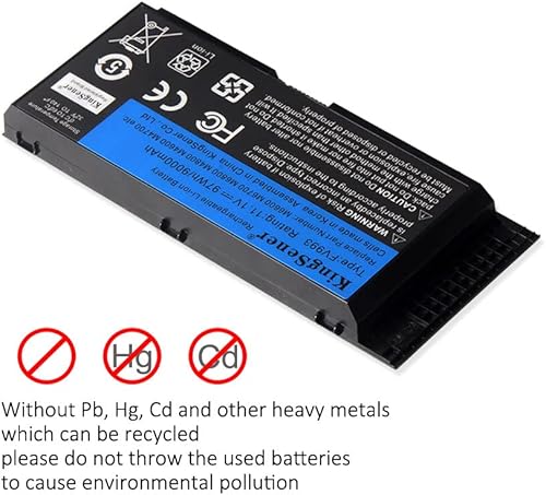 Miniatura 8 de KINGSENER FV993 M6600 - Batería para portátil Dell Precision M4600 M4700 M6600 M6700 Fit para PG6RC R7PND 0TN1K5 FV993 FJJ4W T3NT1 V7M28 97WH