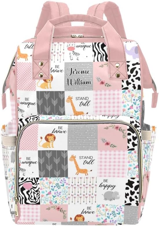 Personalized Diaper Bag Backpack Gift Panda Bamboo Dots Large Capacity Nappy Bag: Designed for Travel & Everyday Use