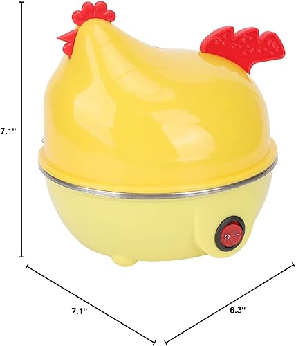 Miniatura 9 de Haofy Olla eléctrica de huevos caldera eléctrica de huevos multifunción en forma de pollo caldera rápida de huevos de 7 huevos capacidad de 7 huevos