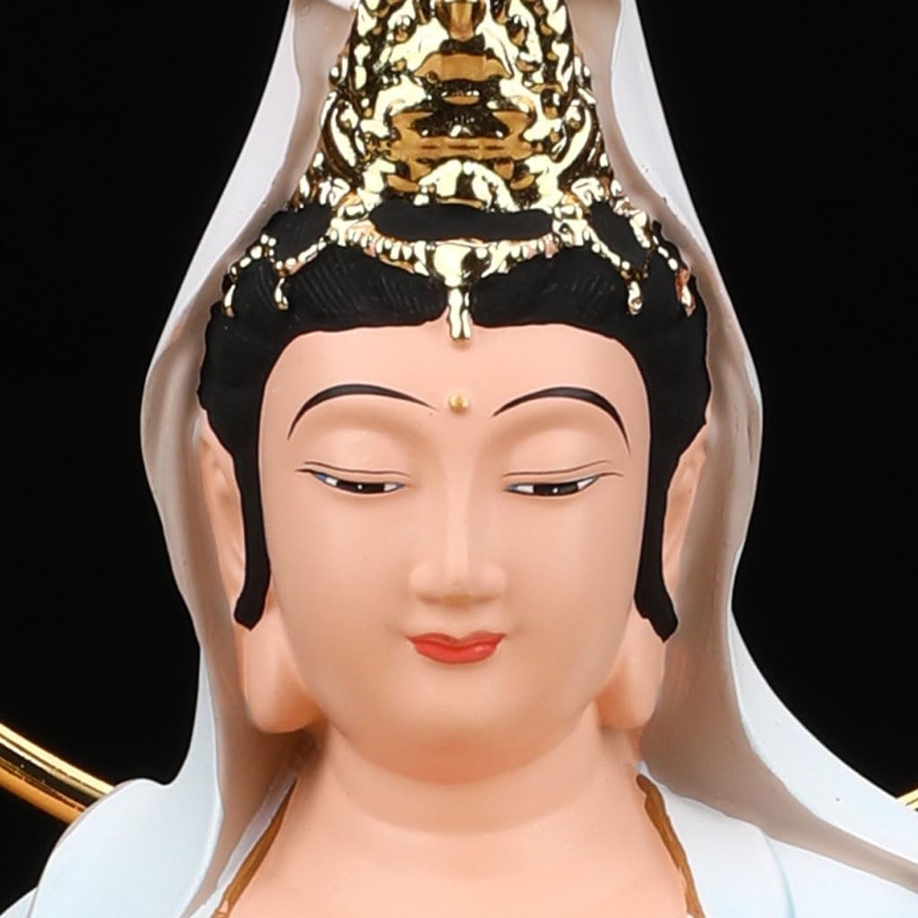 Posąg Buddy do wnętrz Dom Zen z żywicą Stojący posąg Buddy Guanyin Ozdoby Biuro Salon Studia Rzemiosło Medytująca Statua Buddy Figurka Rzeźba