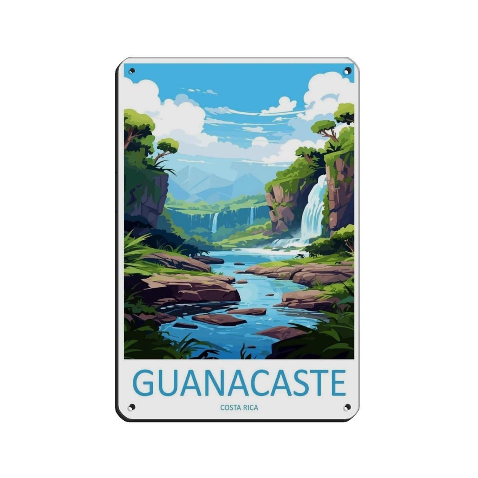 Guanacaste Travel Art Costa Rica Art Gift (31) Tin Sign Vintage Metal Pub Club Cafe Bar Home Wall Art Decoration Poster Retro 8x12inch(20x30cm)