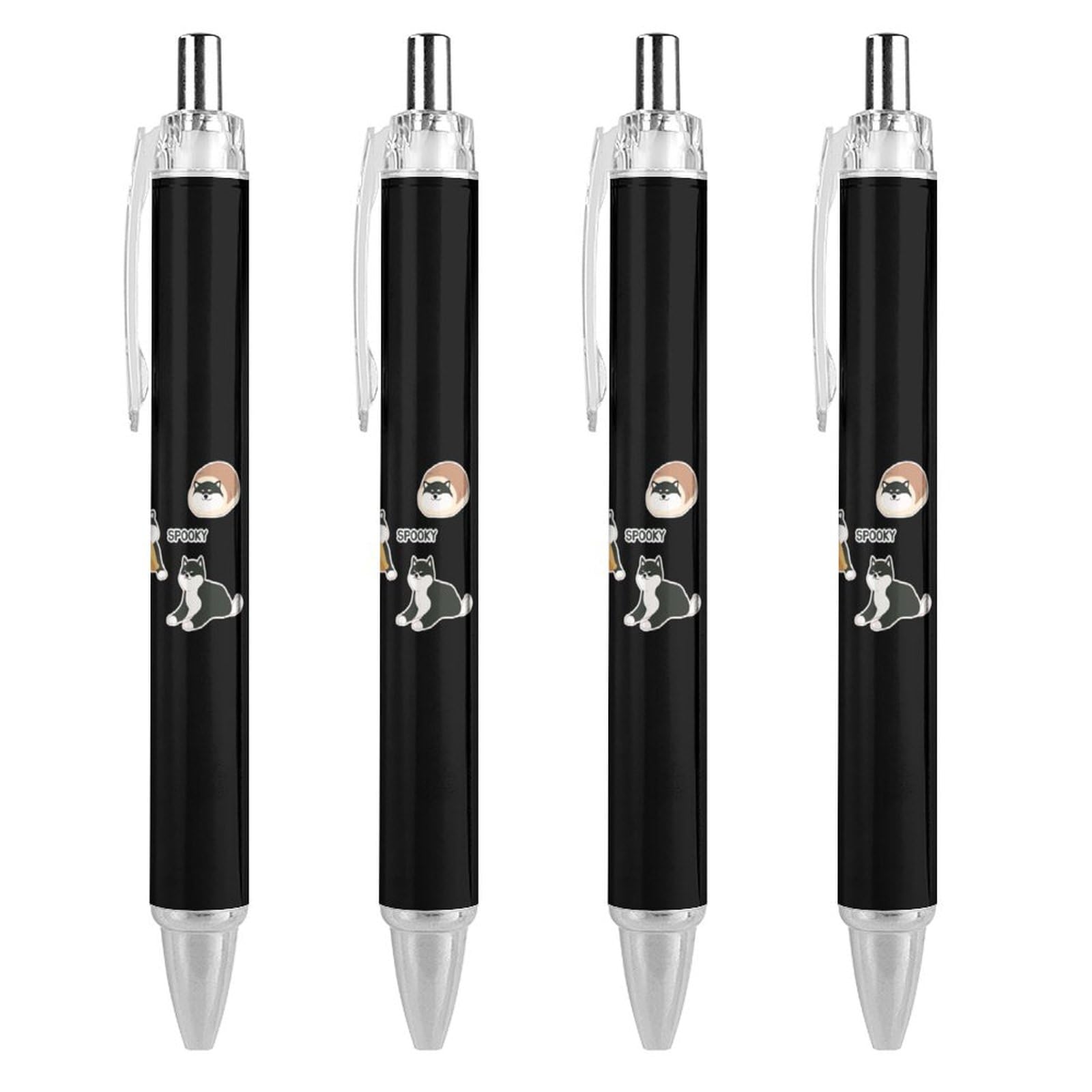 Amazon.co.jp: キラキラ 犬 黒柴 カスタムボールペン«No.627»グレー ボールペン 0.5mm 油性ボールペン 黒柴 柴犬 4本セット 文房具・ステーショナリー