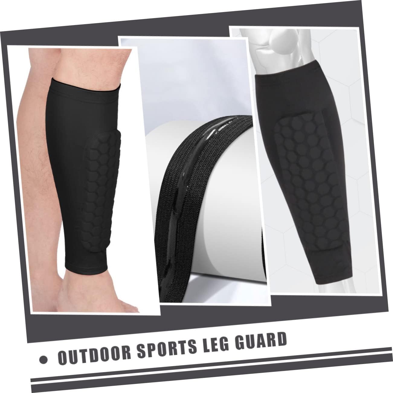 1piece Men Calf Compression Sleeve Calf Pro Shin Guards for Soccer Leg Compression Sleeve Collision Leg Guard